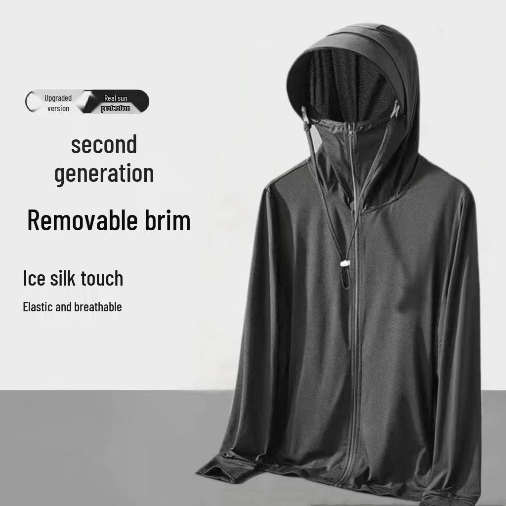 Herren Sommerjacke mit UV-Schutz aus Eis-Seide 2026: Leichter, atmungsaktiver Sonnenschutz für das Angeln im Freien