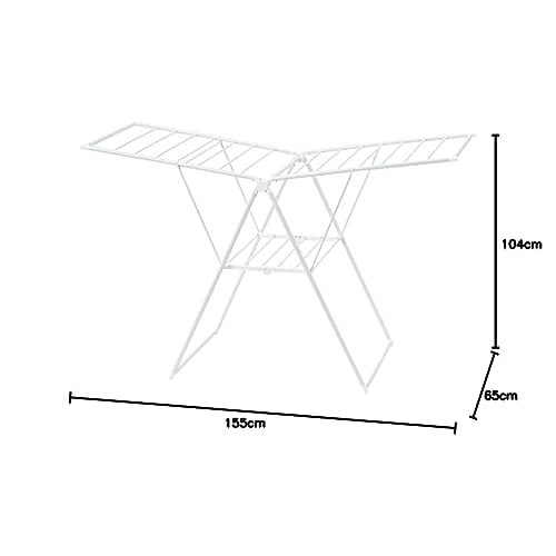 IRIS OHYAMA KTSM-157 Resin Multi-functional Clothes Dryer, Slim Fit, White, Can Be Used To Dry Sweaters and Knitwear Flat and Futons