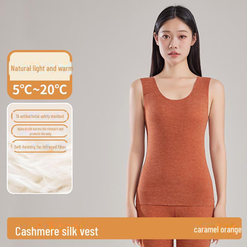 

Женский терможилет из бархата, бесшовный - антибактериальный шерстяной базовый слой для осени и зимы L