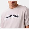 Calvin Klein Letter Print Comfortable Knitted Round Neck Short Sleeve T-Shirt Men Tops Gray Purple LV04RB849G-6XU