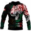 Men's Hoodie New Fashion Mexican Flag Hoodie Men's Top Autumn Fall Long Sleeve Mexican Aztec Sweatshirt Street Wear