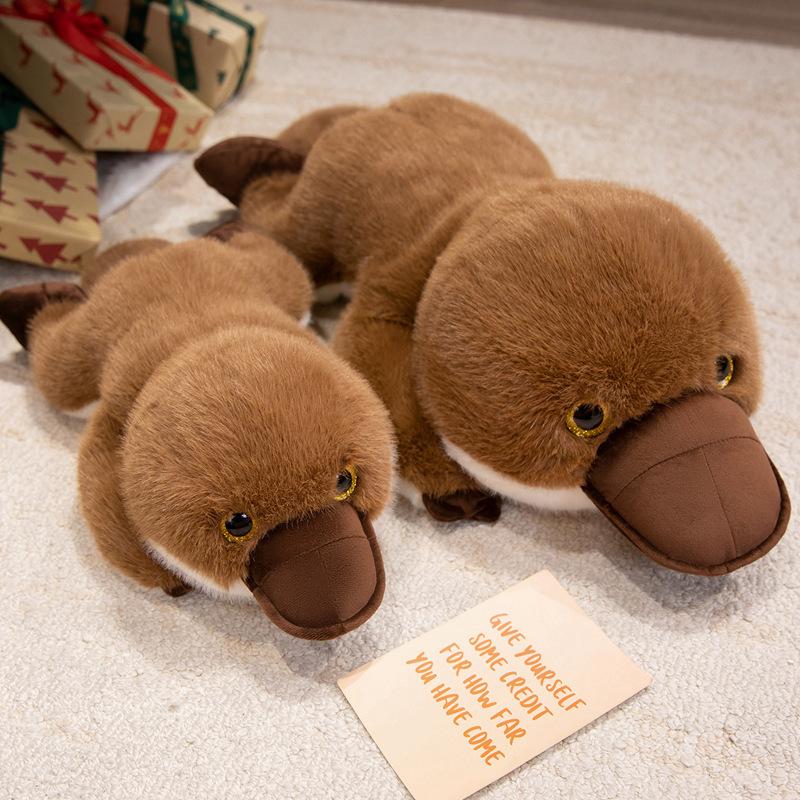 Bai Fen Bai Dolls And Toys Simulation Platypus Doll Plush Toy Lying Down Platypus Duckling Doll Children Soothing Rag Doll