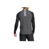 adidas Gimnasio AEROREADY Entrenamiento 3 Rayas 1/4 Cremallera Moda Transpirable Manga Larga Camiseta Hombre Tops Negro IM7487