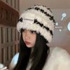 Winter Bear Ear Thermal Hat New Plush Women's Hat Loose Fashion Face Small Pullover Hat