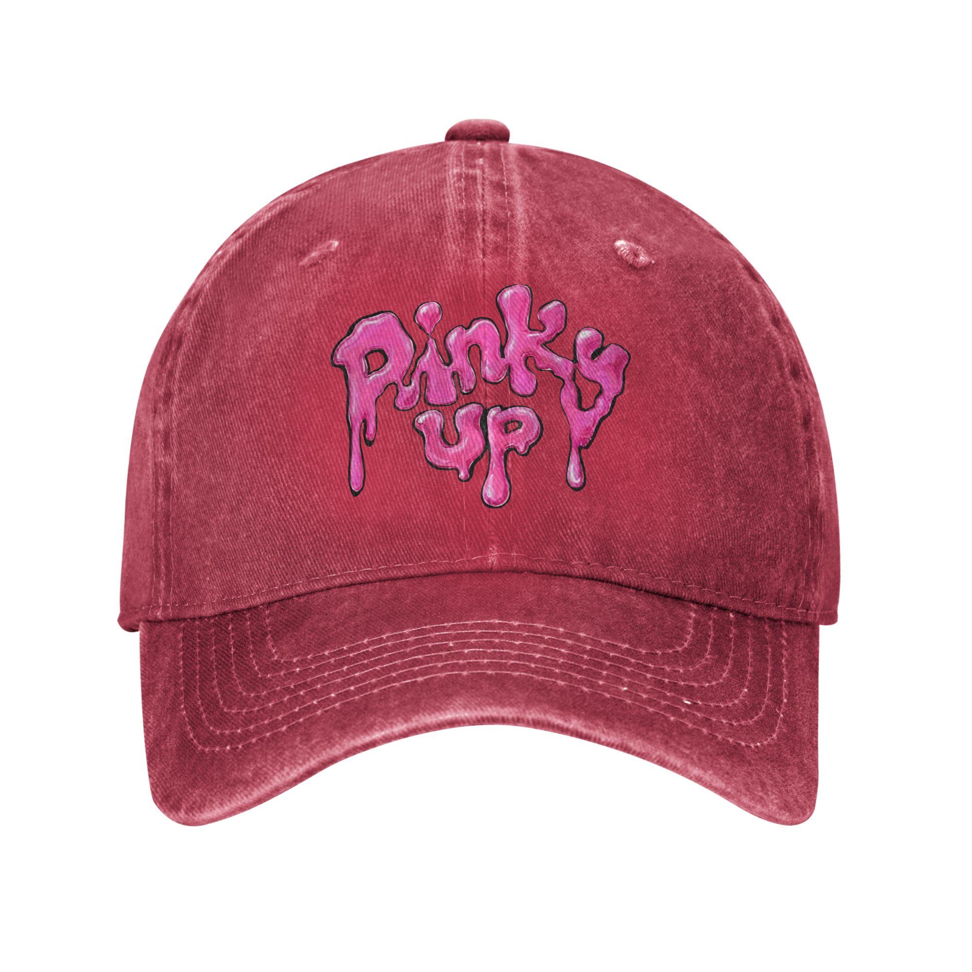 Unisex Katseye PINKY UPkpop Print Hats Vintage Distressed Washed Baseball Cap Adjustable Adjustable