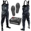[Dress] Waders Chest High Waders Radial Sole AIRBORNE XXL (Height 180-185cm, Boots 28-28.5cm) Black