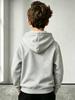 Boys' Hoodie, Kids' Hoodie with Paris Letter Prints on Both Front and Back, Versatile Casual Long-