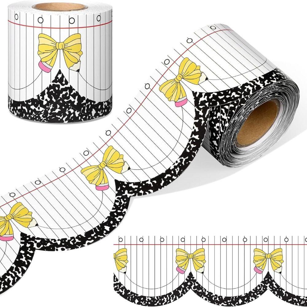 10m/roll Classroom Border Sticker Self Adhesive Wall Border Sticker School Bulletin Board