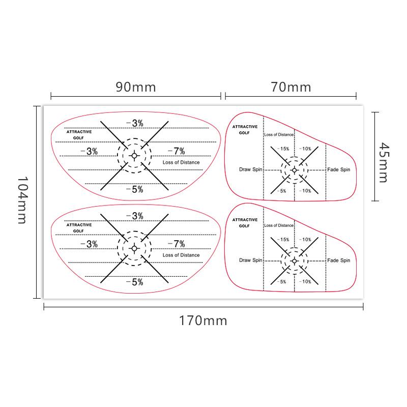 Golf Impact Marking Stickers for Club Training
