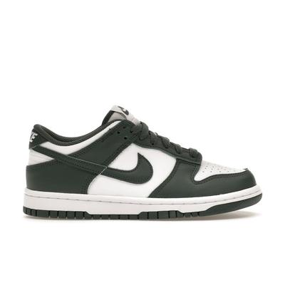 Dunk Low GS Bianco/Verde Vintage Pelle Scarpe Retro Stile di Vita FB9109-120