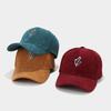 New three mushrooms embroidered corduroy baseball cap simple fashion cap outdoor sun hat