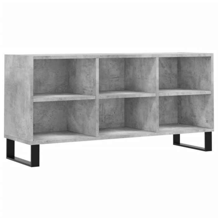 VidaXL Meuble TV gris béton 103,5x30x50 cm bois d'ingénierie 827000