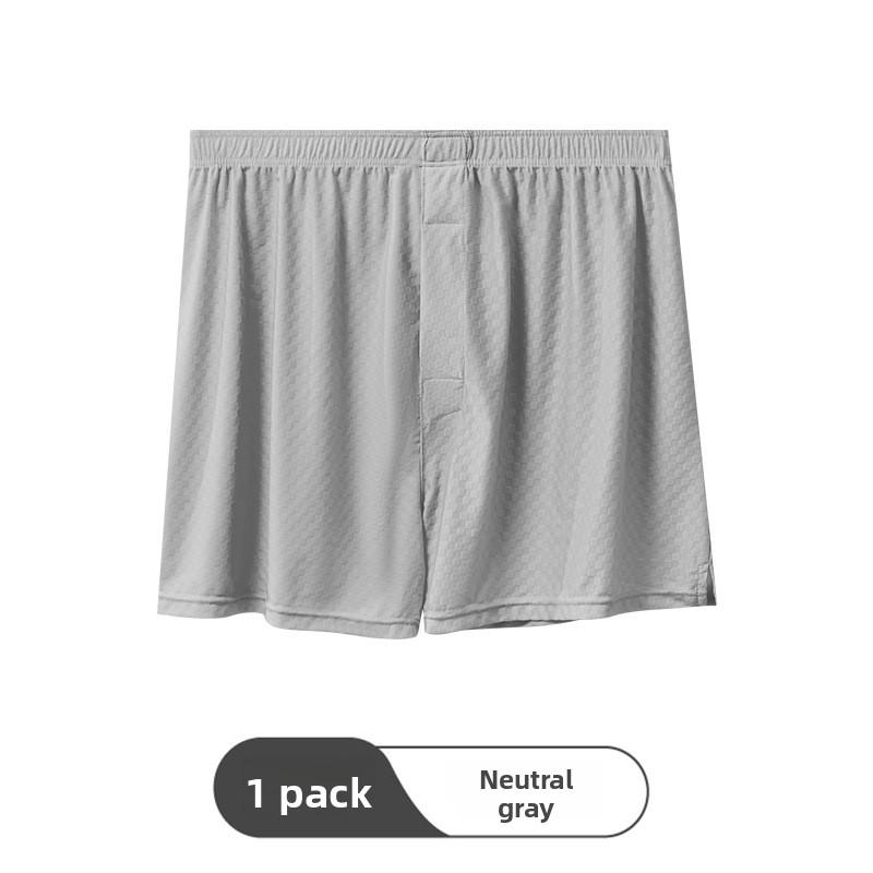 Men's Spring and Summer Ice Silk Loose Home Breathable Comfortable Boxer Briefs
