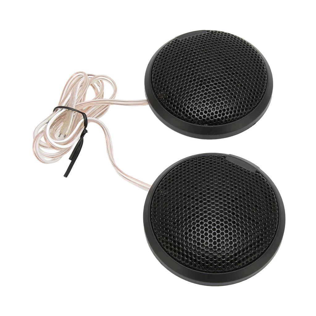 Pair Car Mini Dome Tweeter 20W 105dB Round Speaker Stick On Flush Mount Universal Accessory