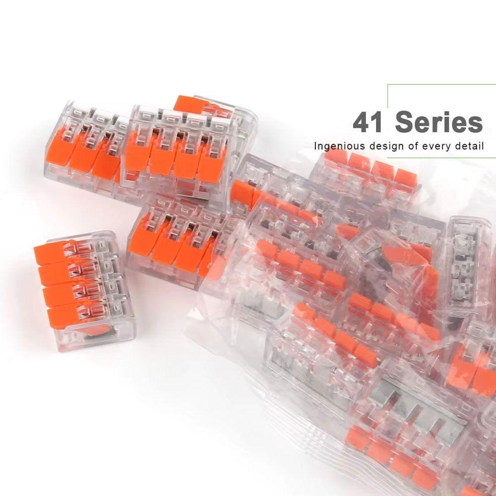 10Pcs Push-in Quick Terminal Block 2/3/4/5 Pins Wire Connector Terminals Electrical Wire Connector
