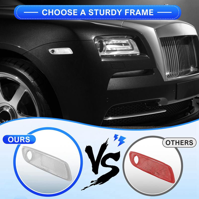 Car Front Side Marker Light Fender Light Cover For Rolls Royce Ghost RR4 Wraith RR5 Dawn RR6