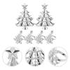 1Pcs Christmas Napkin Rings Xmas Tree Ornaments  Christmas Home Kitchen Dinner Table Decoration New Year Party Supplies