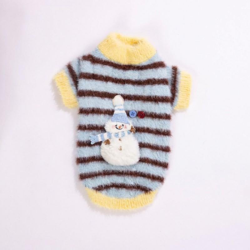 Striped Two-Leg Pet Sweater Dogs Cats Winter Warm Clothing Bichon Teddy