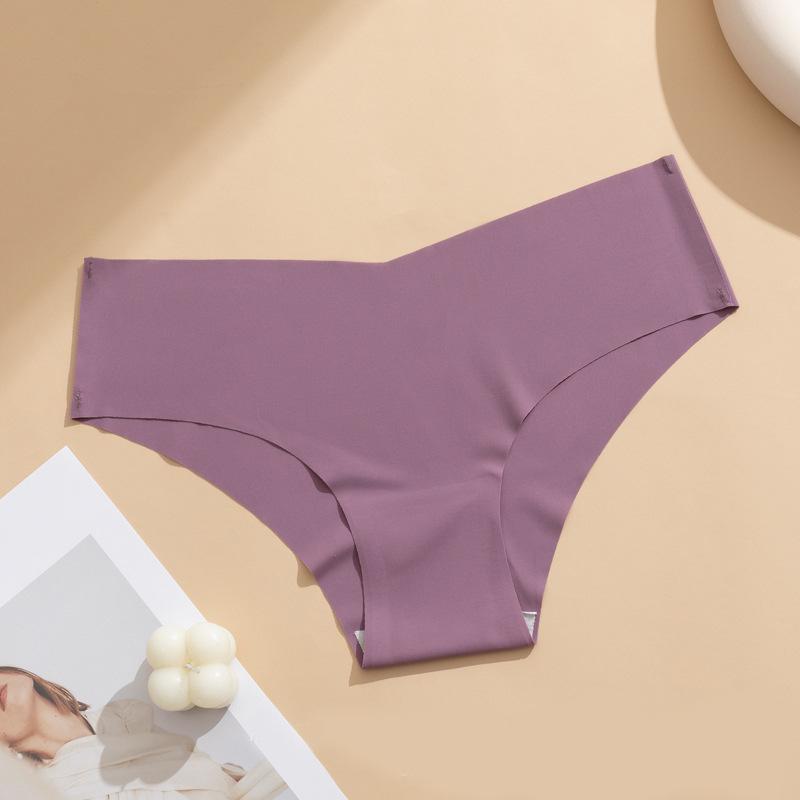 European and American ice silk seamless underwear women's breathable sports sexy pure cotton crotch quick-drying light women's briefs