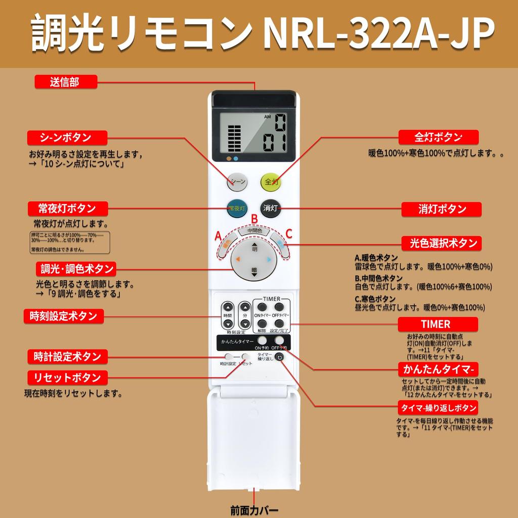 Beleuchtungsfernbedienung NRL-322A-JP RC914 für ODELIC ODELIC Fernbedienung Dimmung Farbanpassung Kompatibel
