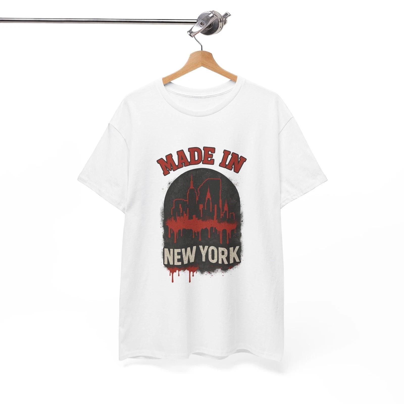 

Made in New York Cotton Tee, NYC Pride Shirt, Summer Tee, Reppin New York M