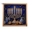 Creative Mindful Activity DIY Hanukkah Pearl Art Kit, 3D Mosaic Bead Craft Set, Hobby Set Ritual Making Kit for Traditional Holiday Home Decor