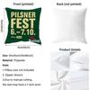 Beer P-Pilsner U-Urquell Cushion Cover Pattern Printed Pillowcase for Living Room Sofa Cushion Cover & Bedroom Decor