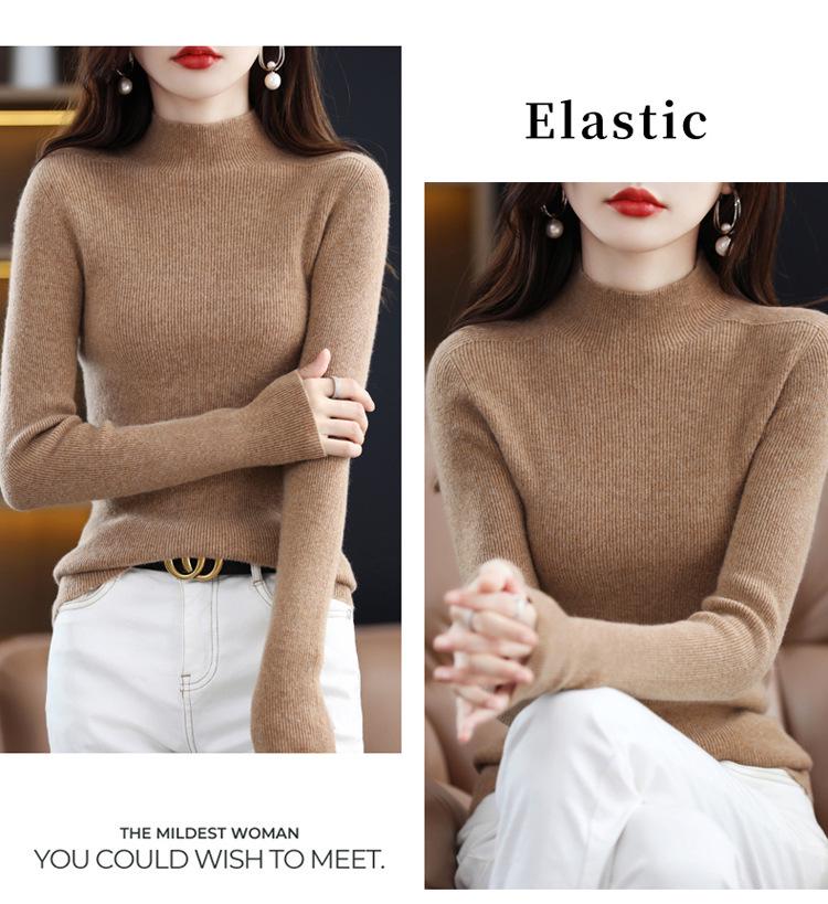 Maglione a collo mezzo alto in maglia Autunno/Inverno 2023 – Base layer casual e versatile
