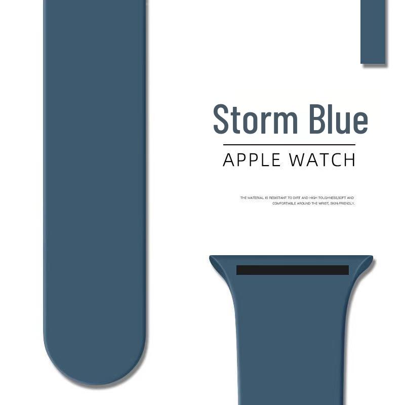 Apple Classic Solid Silicone Strap for iWatch 9/Ultra – Durable Solid Color Band