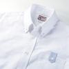 Oxford Shirt for Men [WOODS] Japanese-made Short-sleeved (XL, White)