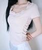 Leijeumiya Lily Halterneck Lace Top [Baby Pink]