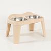Elevated Double Bowl Pet Feeder: Folding Stainless Steel Water and Food Bowl for Cats and Dogs