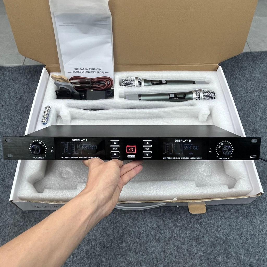 KTV U-Band Infrared Dual Wireless Lavalier & Headset Microphone for Stage & Conference