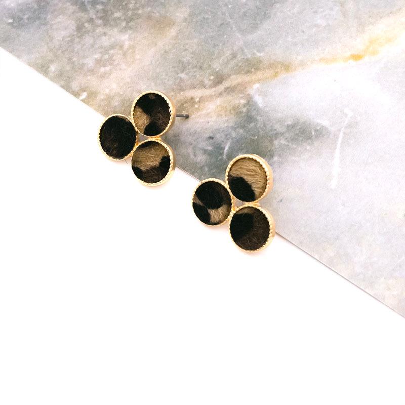 Trendy Leopard Print Geometric Dangle Earrings for Women: Versatile and Fashionable Electroplated