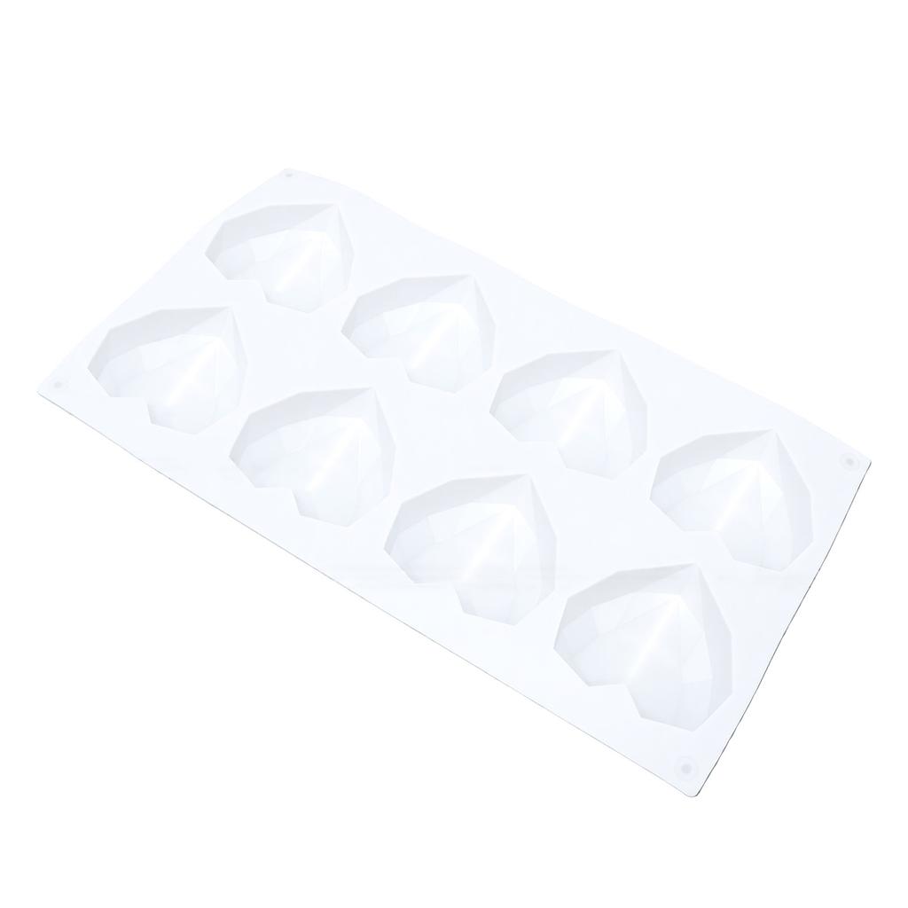 8 Cavity Silicone Chocolate Mold Heart Shaped Professional Food Grade Cake Baking Mould