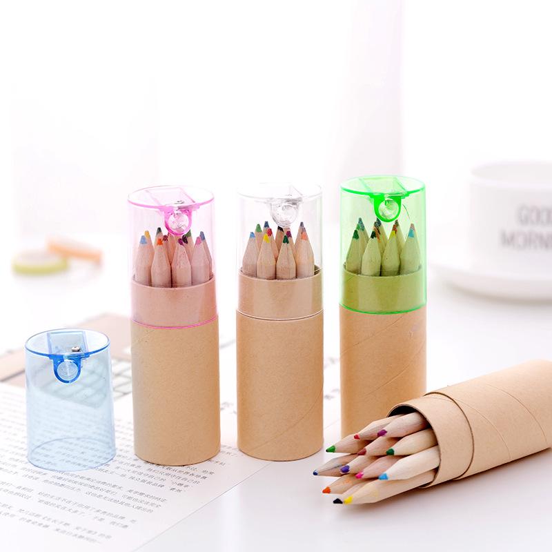 Mini Tube Colored Pencils & Paintbrush Set for Kids - Student Drawing & Learning Supplies, Perfect Back-to-School Gift