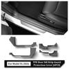 Door Sill Protector Pad For Tesla Model YL 6-Seater TPE Front Rear Door Sill Anti Scratch Dirt Resistant Guard Panel Accessories