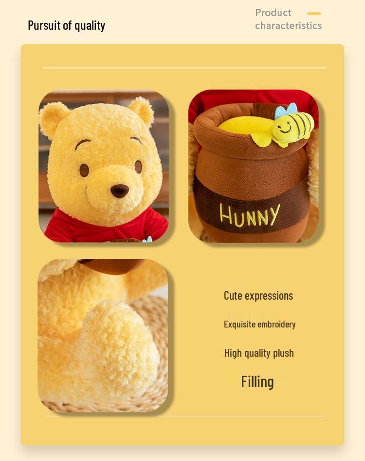 Honey Pot Pooh Bear Plush Toy - Sleeping Pillow Gift for Boys and Girls