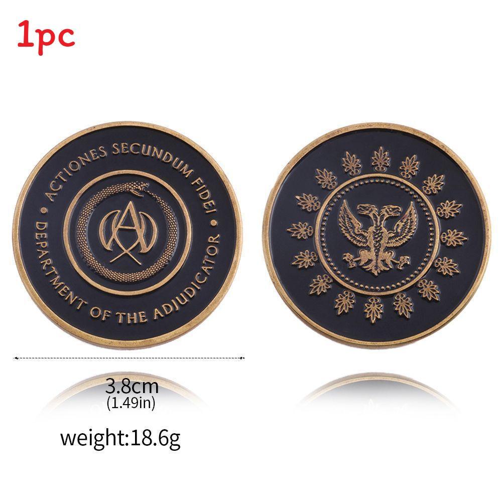 John Wick Metal Commemorative Coin With Vintage Letter Design For Collectors And Gift Giving