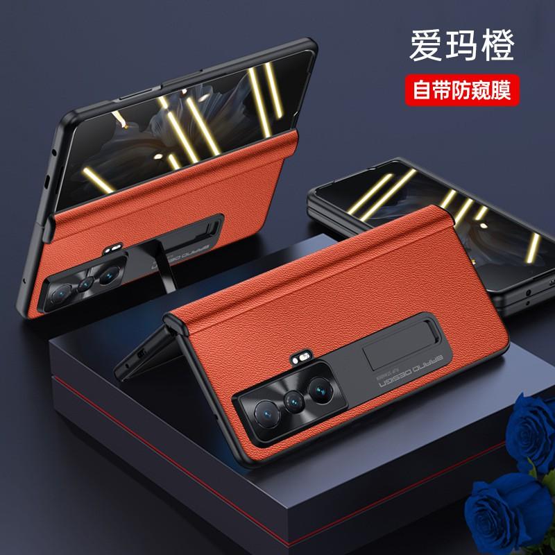 Full Coverage Foldable Phone Case Honor Magic V With Hinge Protection Stand Support Anti Drop Leather Cover