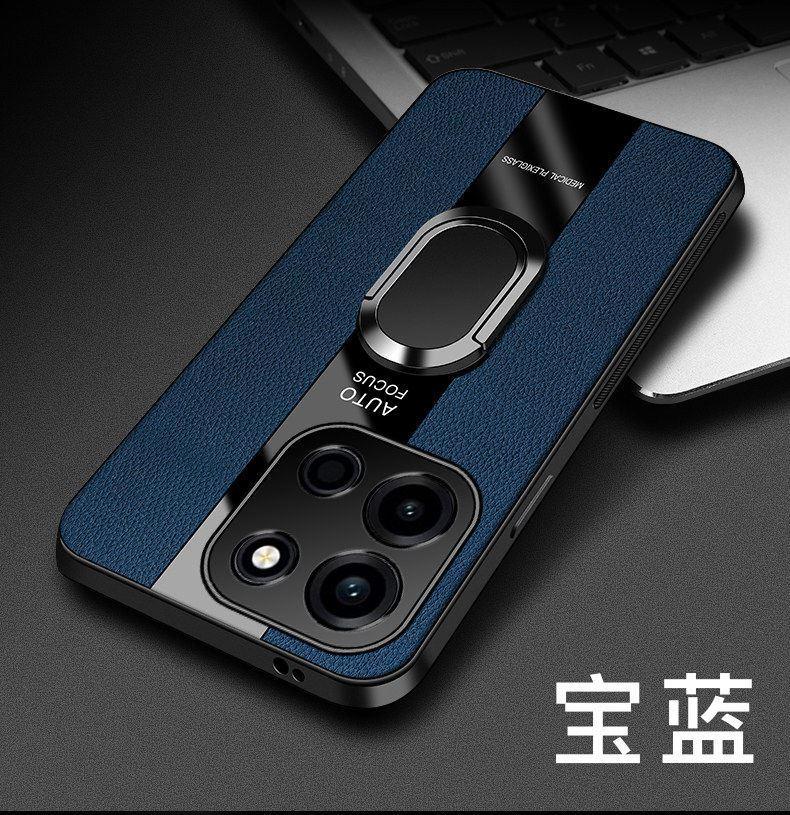 Pouzdro z plexiskla a PU kůže pro OnePlus Nord 6 s magnetickým kovovým kroužkem, stojánek, držák, nárazuvzdorný kryt pro OnePlus Nord 6 1+
