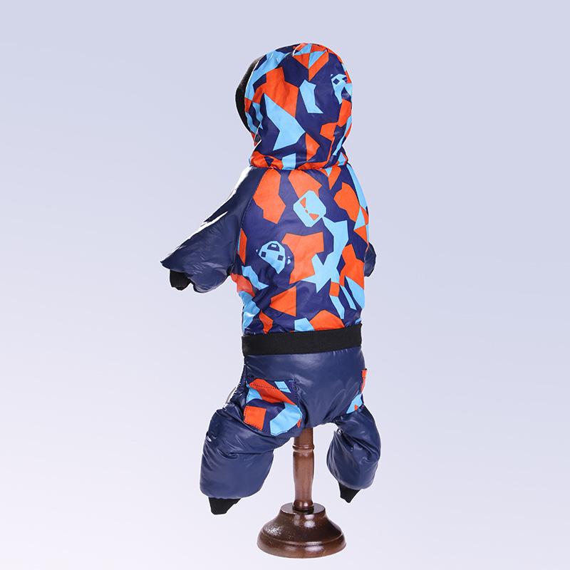 New Dog Padded Warm Camouflage Hooded Cotton Coat Small and Medium-sized Dog Casual Hooded Clothing