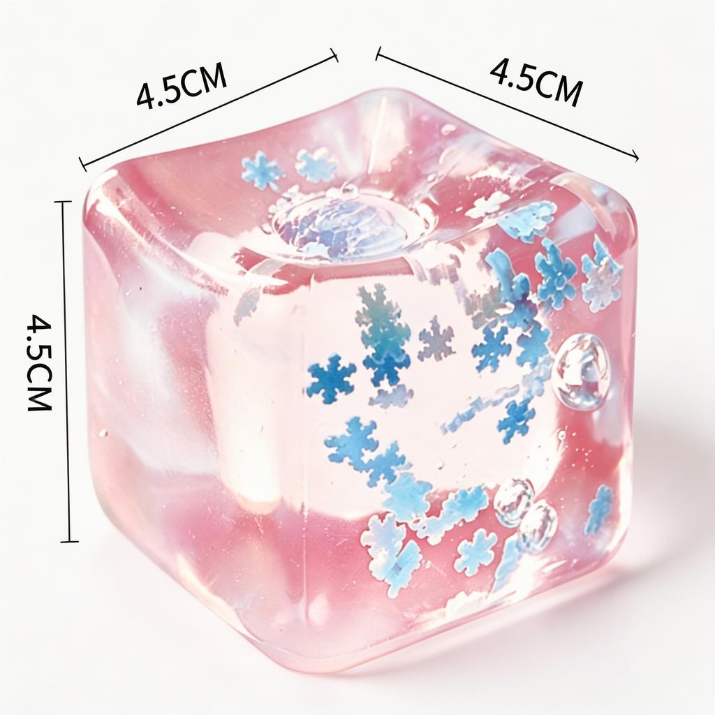 קוביית קרח צעצוע מילוי מלטוז תגובה איטית ניתנת לעיצוב צעצוע חושי פידג'ט להקלה על מתח להקלה על חרדה צעצוע לפריקת מתח