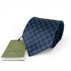 Excellent Tie TIE FEDRA 8.0 GG Pattern Navy Silk Mens 456520 Used