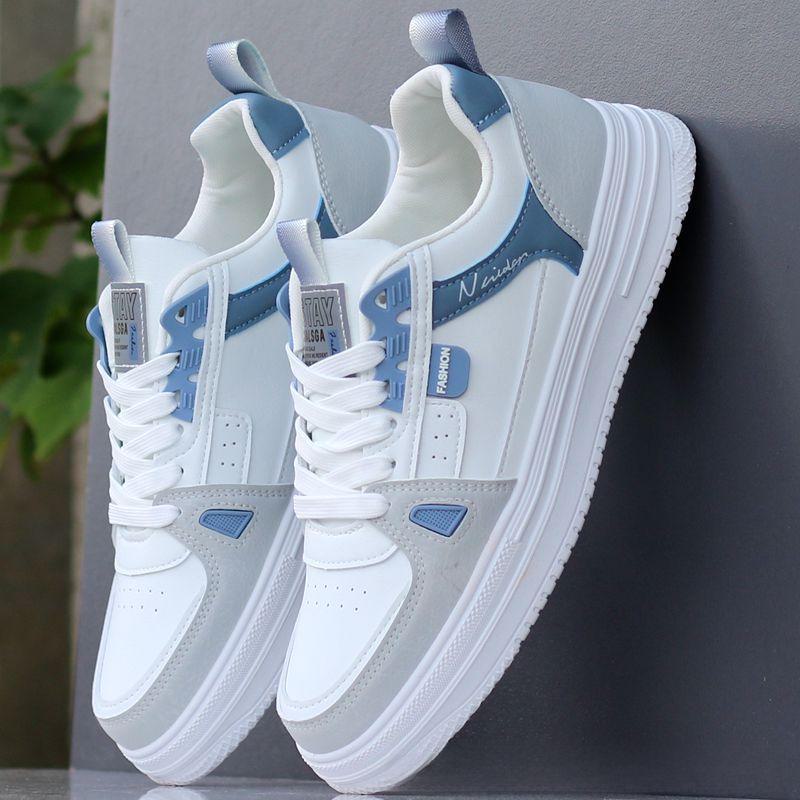 

Весна 2024 г. Корейские мужские белые кроссовки на толстой подошве класса люкс в повседневном стиле YG-917; 40 синий