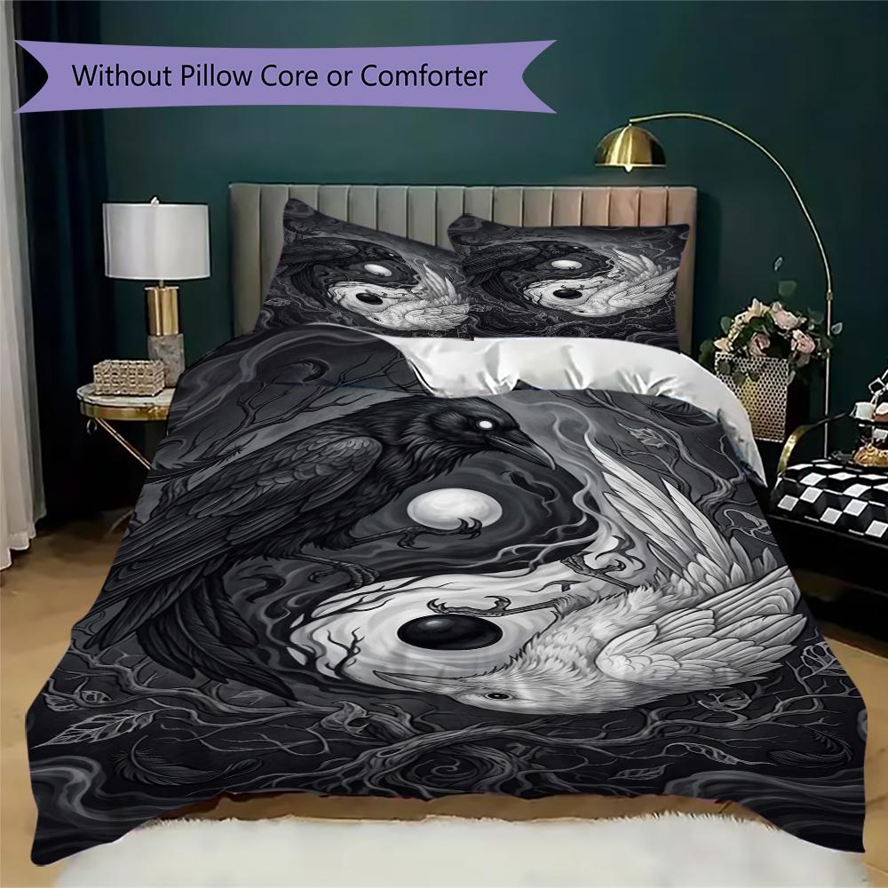 Tai Chi Animals Pattern Bedding uilt Set uilt Cover Pillowcase Home Decoration Birthday Gift (1 * duvet cover + 2 * pillowcase without core)105