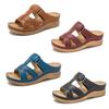 Women Wedge Sandals Premium Orthopedic Open Toe Slippers Vintage Anti-Slip Leather Casual Female Platform Retro Shoes