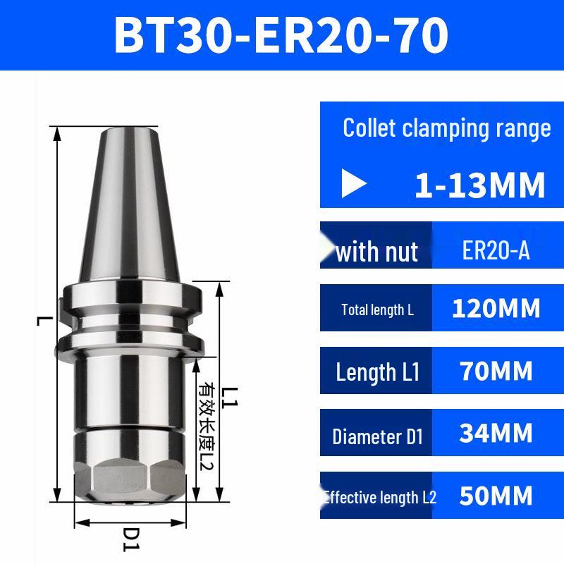 BT30 Serie CNC Werkzeughalter - Hohe Präzision ER11/16/20/25/32/40 für Bearbeitungszentren