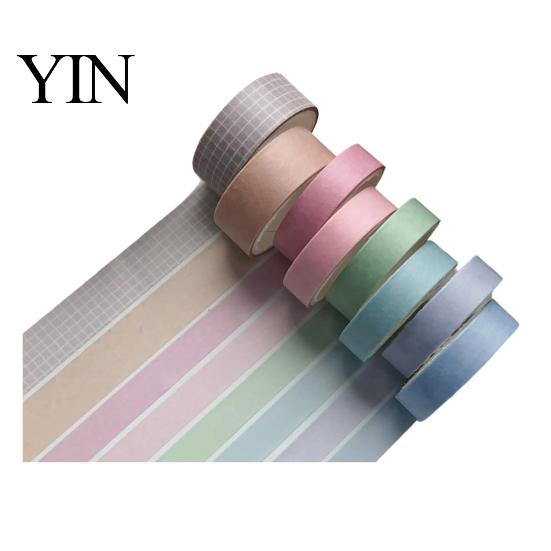 Transluzentes Washi Tape 8 Rollen Set, Dekorative Aufkleber, Ästhetische Unifarbene Bänder Weich für Scrapbooking Zubehör, Journaling Junk Journal, Verpacken