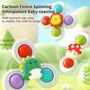 3Pcs/Set Suction Cup Spinner Toy Baby Hand-eye Coordination Sensory Cartoon Animal Spinner Toys High Chair Table Travel Bath Toy